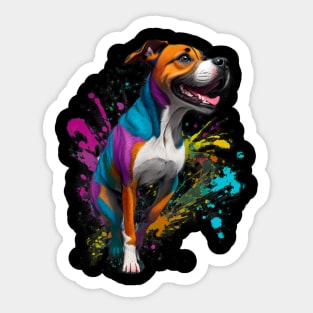 Colours Dog colourful Sticker